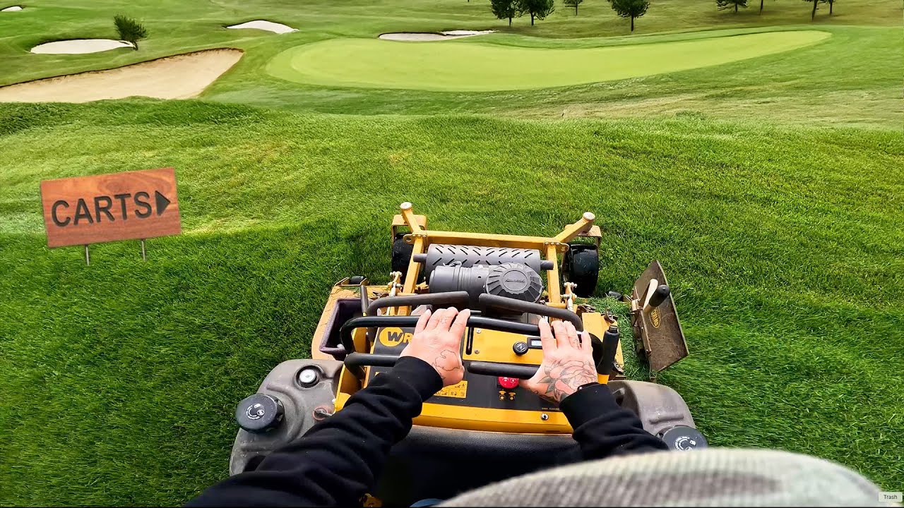 Mowing Houses on a Golf Course | Lawn Care POV