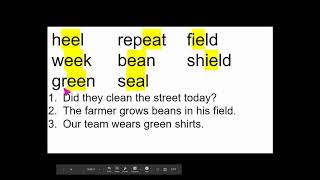 Long e spelling patterns lesson- 8/31/20