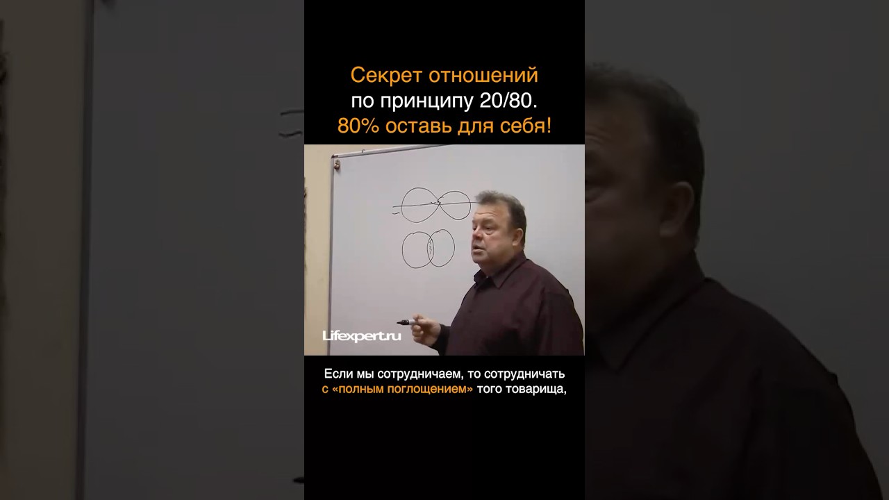Секрет отношений по принципу 20/80. 80% оставь для себя! (Вячеслав Губанов)