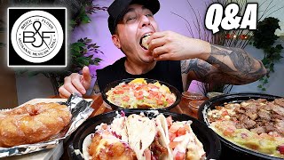 Full BRICK AND FLOUR MUKBANG | CARNE ASADA FRIES + FISH TACOS + NACHOS | Q&A Update