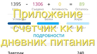 Что в моем телефоне. Приложение счётчик калорий и дневник питания Что в моем телефоне. Приложение счётчик калорий и дневник питания