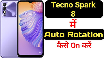 How to enable auto rotation in Tecno Spark 8 || Tecno Spark 8 me auto rotation kaise on kare ||