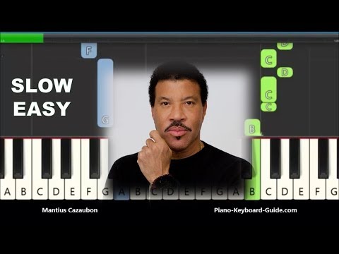 Lionel Richie - Hello Slow Very Easy Piano Tutorial