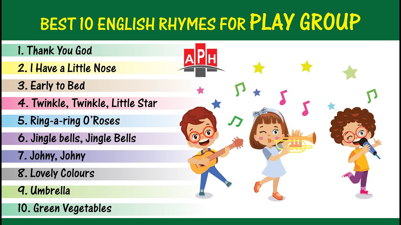 Best 10 English rhymes for play group childrens. - YouTube