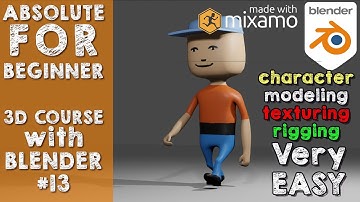 Character modeling Blender 2.9 Absolute for Beginner #13 /3D Character modellieren & rig with Mixamo