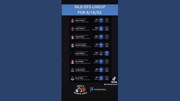 MLB DFS Lineup for 8/18/23 #mlb #mlbbaseball #sport #viral #mlbdfs #mlblineup #mlbbets #mlbbetstoday