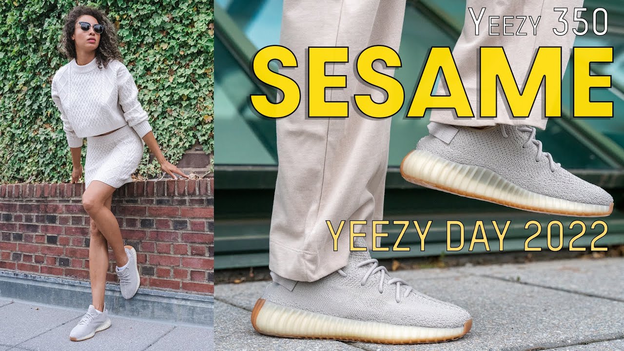 YEEZY DAY 2022 - ONE of the BEST COLORWAYS IS BACK! Yeezy 350v2 Sesame ...