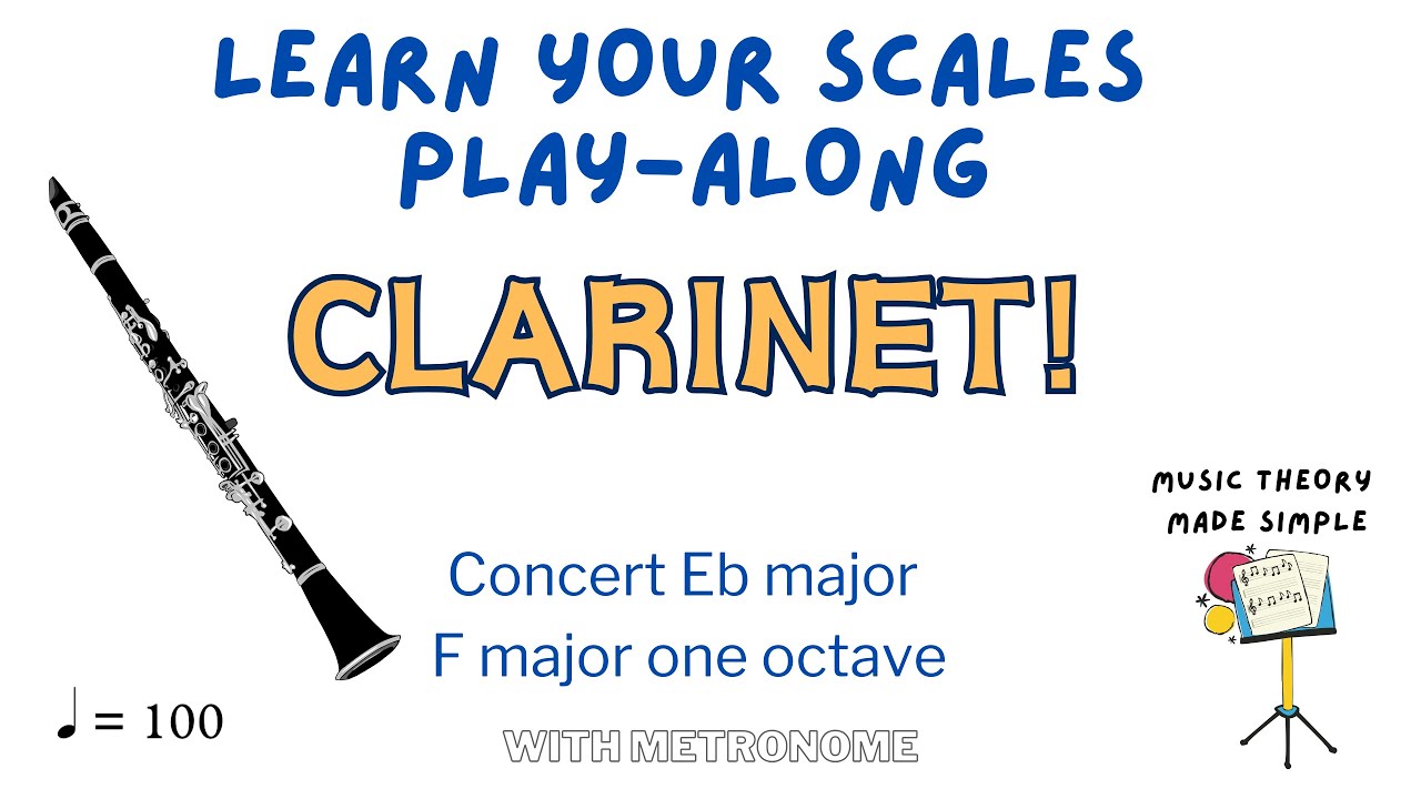 🎵CLARINET F Scale PLAY-ALONG exercises 🎶