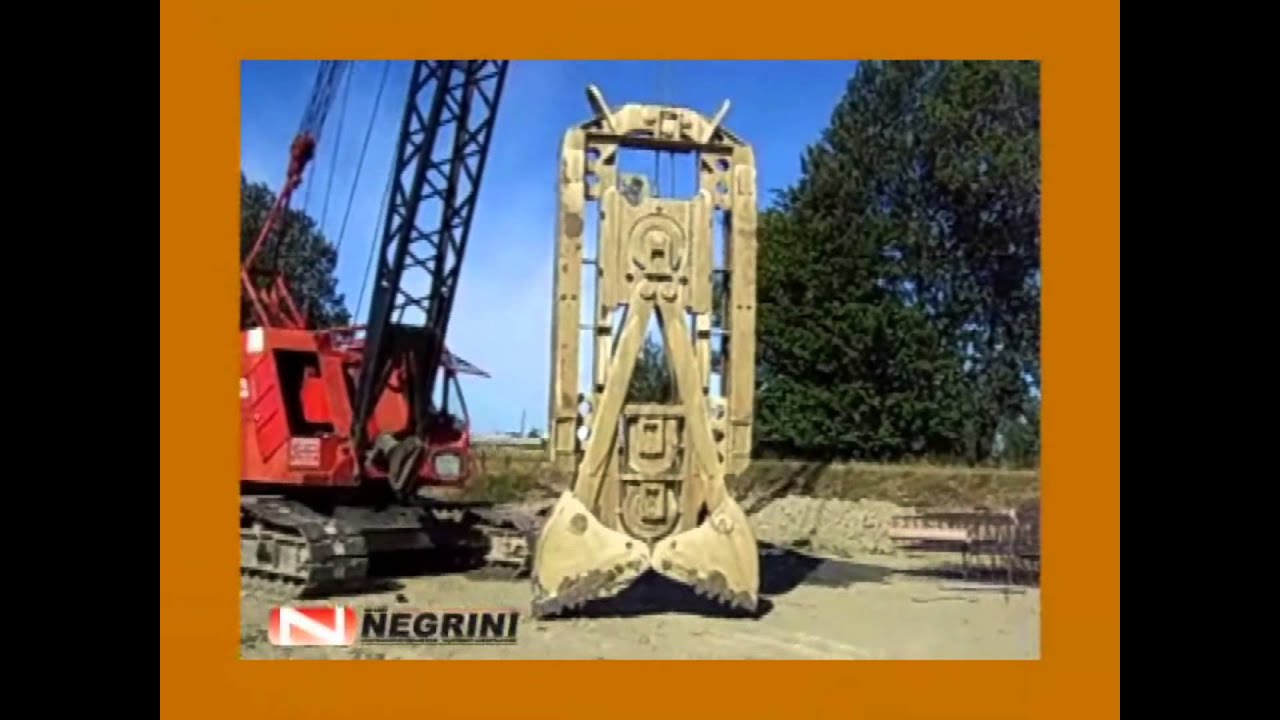 Negrini diaphragm wall grab trailer - Presentazione benna diaframmi