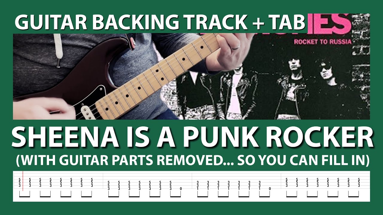 Ramones' 'Sheena Is a Punk Rocker' Guitar Cover Tutorial with No
