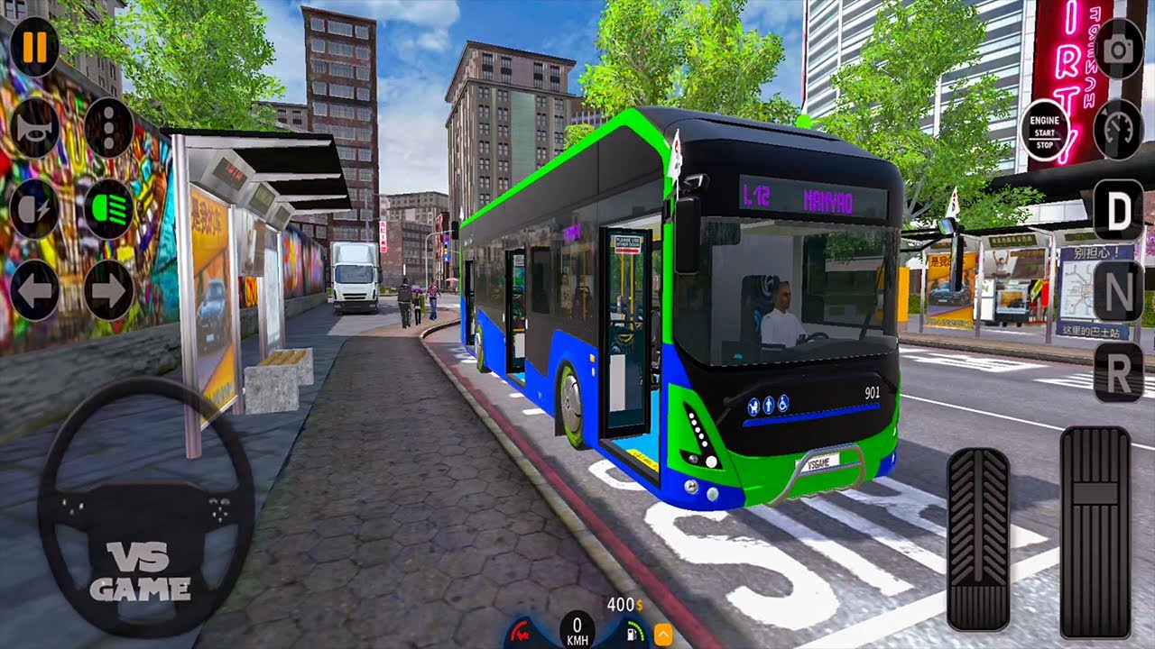 New Volvo Electric Bus Driving in China - Bus Simulator 2023 by Ovilex Software Gameplay