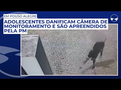 Adolescentes danificam câmera de monitoramento e são apreendidos pela PM em Pouso Alegre