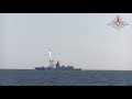 Пуск гиперзвуковой ракеты «Циркон» с борта фрегата «Адмирал Горшков» в Баренцевом море