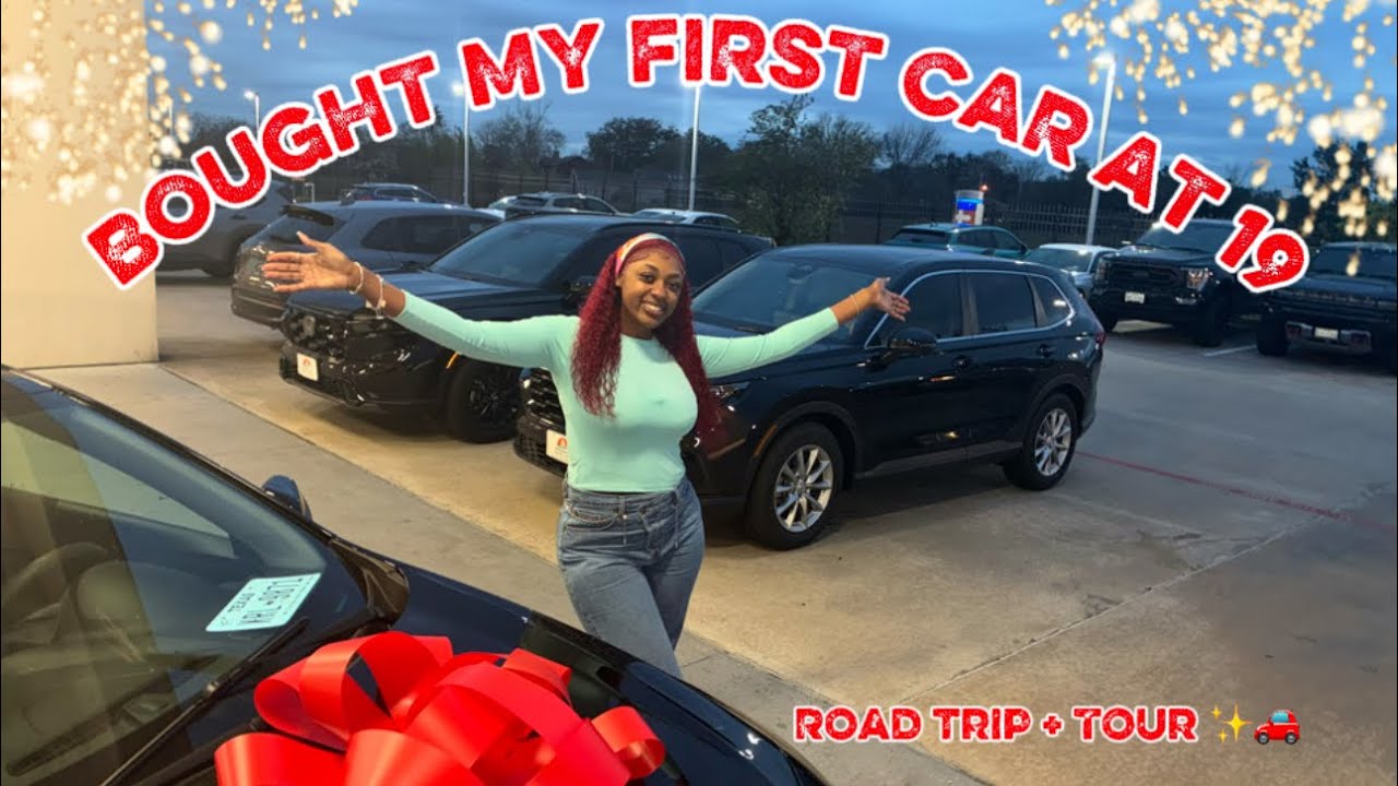 BUYING MY FIRST CAR AT 19 🚗💫| FIRST ROAD TRIP 🌧️ - YouTube