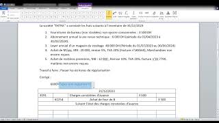 Charges Constatées Davance