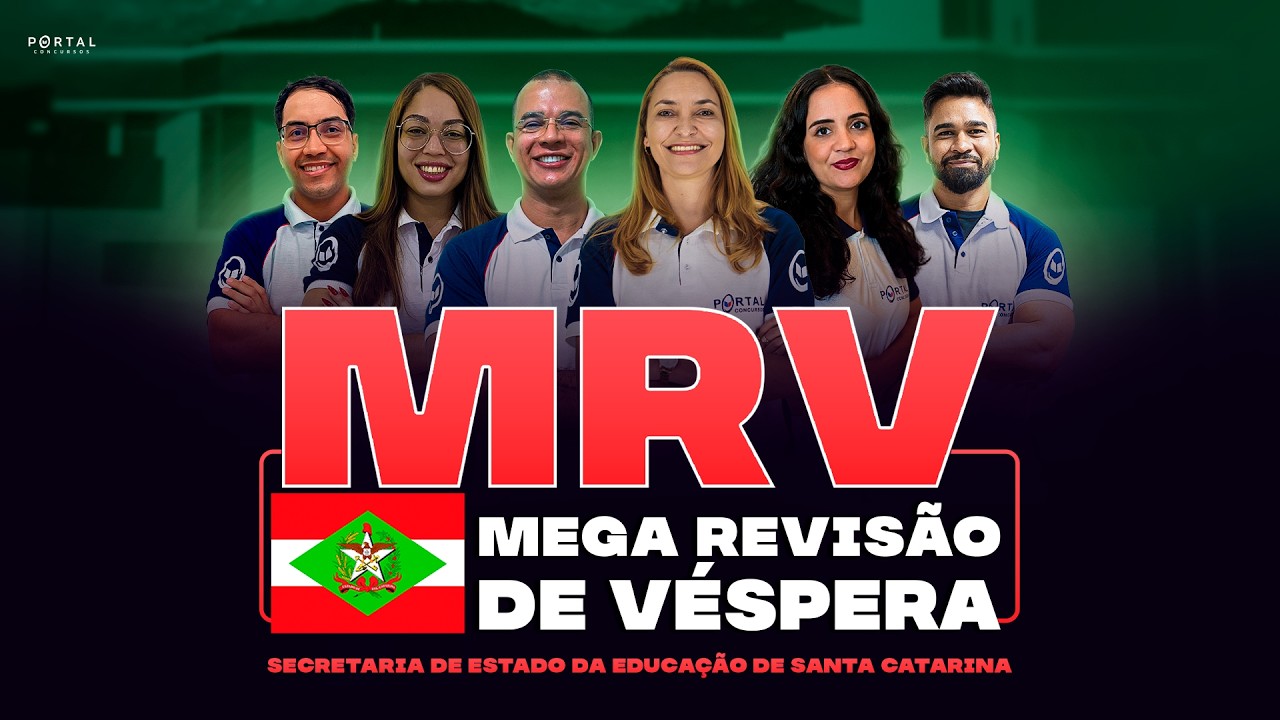 CONCURSO SED/SC – MEGA REVISÃO DE VÉSPERA