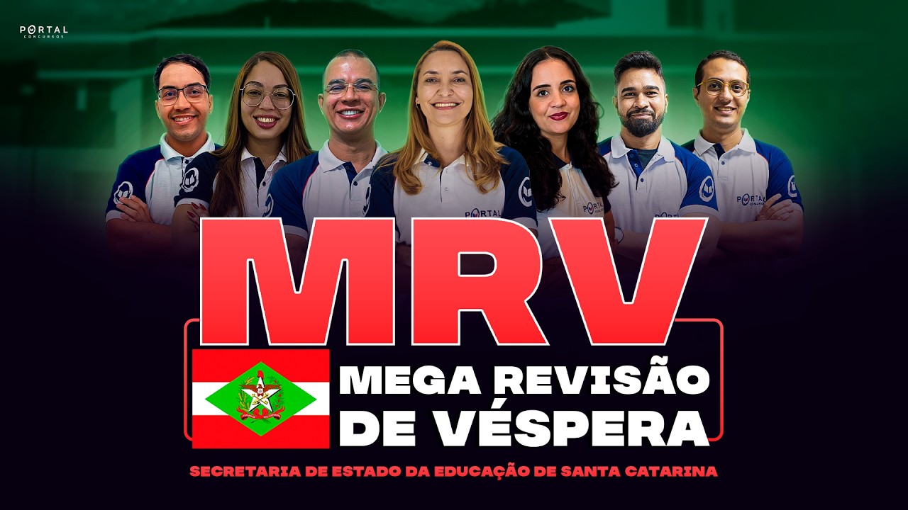 CONCURSO SED/SC – MEGA REVISÃO DE VÉSPERA