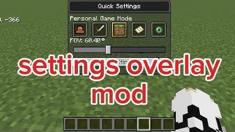 Settings overlay mod for MCPE ! 
