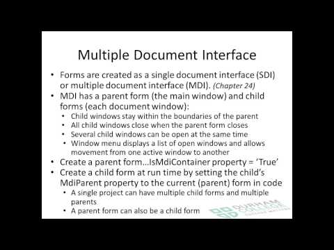 MDI Applications With VB