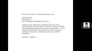 MRCP UK PACES history taking station 2 practice