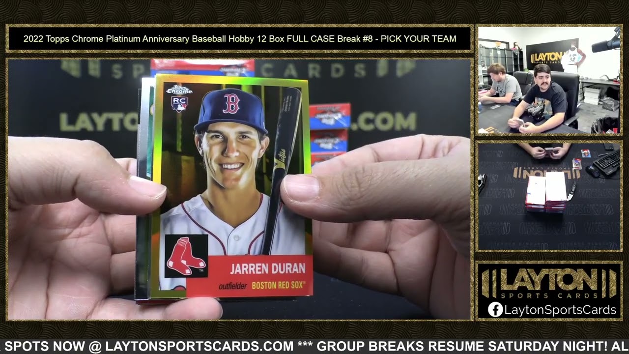 WANDER AND JULIO!  Topps Chrome Platinum Anniversary Baseball Hobby   Box FULL CASE Break #8