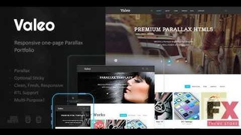 Preview Valeo - OnePage Parallax Responsive HTML5 Template T