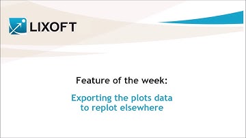Feature of the week #29: Exporting the plots data to replot elsewhere
