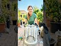 DIY Red Cement Bonsai Planter 🌳❤️ | Easy Patio Cement Craft Tutorial | Handmade Garden Pot Idea