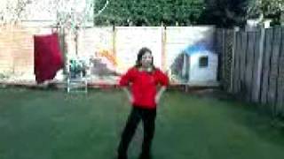 Holly Doing Round-Offs And Stuff On The Trampoline