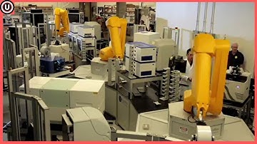 Arm Lab Robots Fast Working With Time Lapse ▶ 9