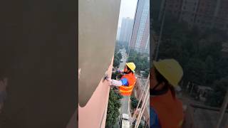High Rise Building Pe Dangerous Plaster Work 😮 | Ek Galti = Seedha Neeche! ⚠️