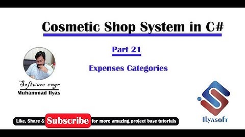 Cosmetic Shop System Part 21 Expenses Categories in C# C Sharp