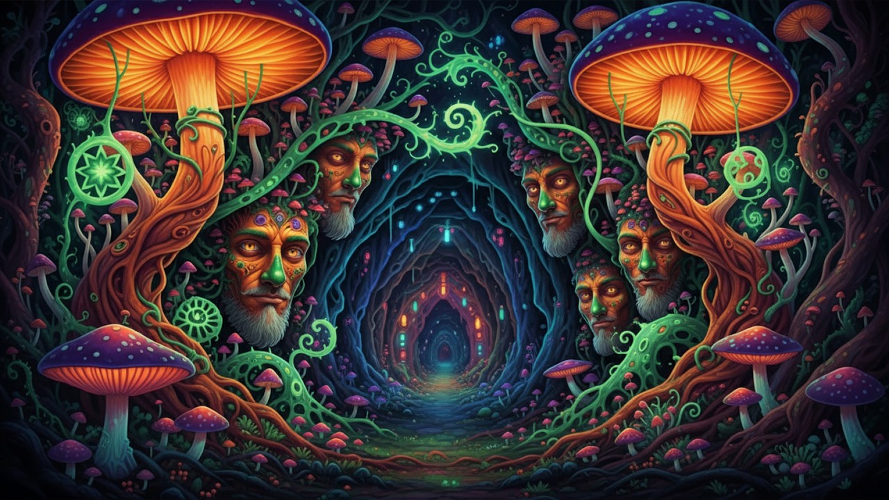 Glowing Forest Walk 🌿 Psytrance Mix 2026: Magic Mushrooms & AI Graphic ...