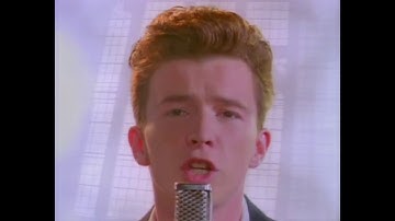 Never gonna give you up but every time he says "never" it speeds up