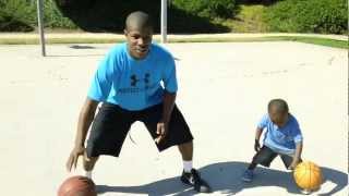 2 year old J Funk teaches D1 college baller how to dribble Basketball
