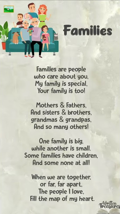 Families | Poems for kids in english | Kids poem in english | #shorts