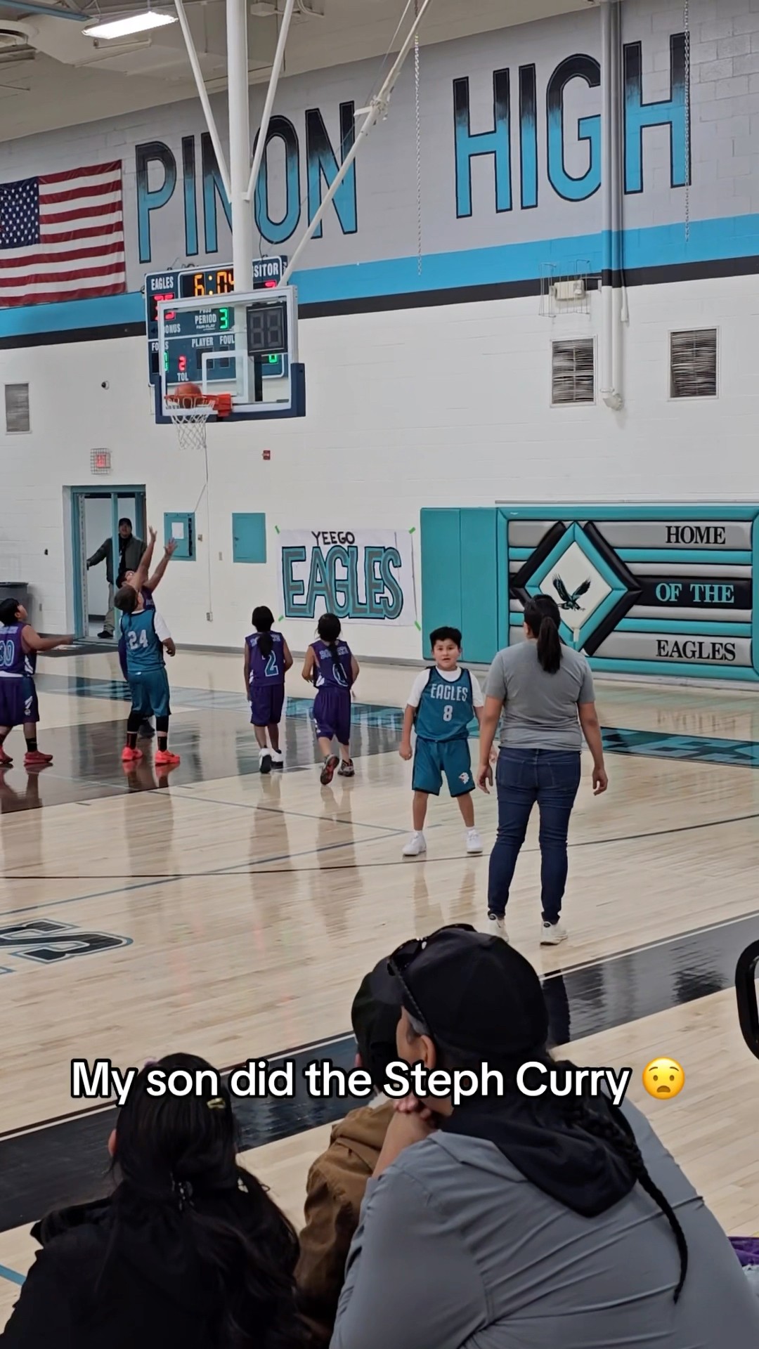 Lil bro did the Steph ? #shorts