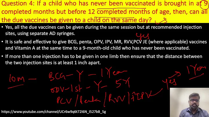 FAQ on National Immunization Schedule  : by Dr. Rama Shankar PSM Made Easy