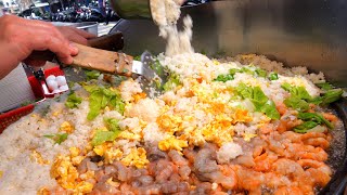 대만 길거리 음식, 거대한 새우 볶음밥, 조개탕, 굴 오물렛 | Shrimp Fried rice, Oyster Omelette | Taiwanese Street food