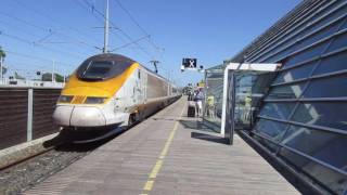 Les trains dans la gare de Avignon TGV