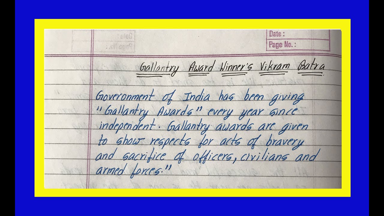 gallantry award essay in hindi