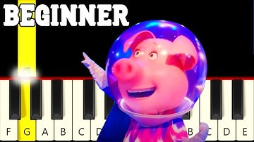 Break Free (Reese Witherspoon) - Sing 2 - Very Easy and Slow Piano tutorial - Beginner