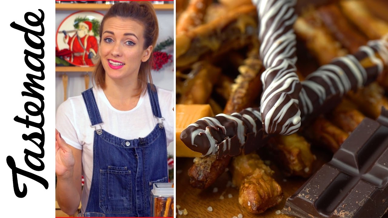 Salted Caramel & Chocolate Pretzel Dippers | The Tastemakers-Julie Nolke | Tastemade
