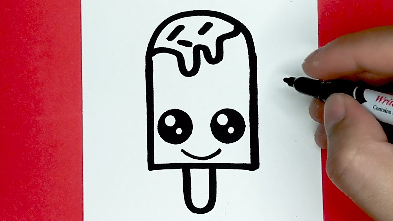 HOW TO DRAW A CUTE ICE CREAM, THINGS TO DRAW - YouTube