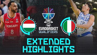 Hungary 🇭🇺 vs Italy 🇮🇹 | Extended Highlights | FIBA EuroBasket 2025 Qualifiers