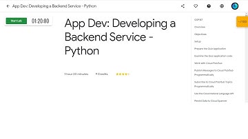 App Dev: Developing a Backend Service - Python