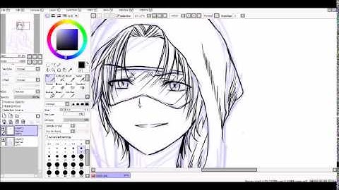 Inking with paint tool sai