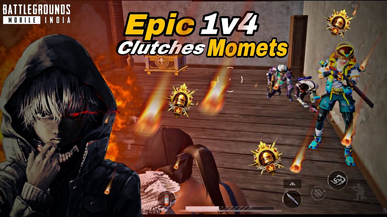 "Epic 1v4 Clutch Moments 🔥 | Fastest 4 Finger Player | BGMI - PUBG ...