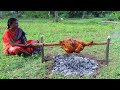 Full grilled chicken recipe prepared my mom | whole chicken roast | Village food | Side dish recipes