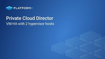 Private Cloud Director: VM High Availability with 2 hypervisor hosts